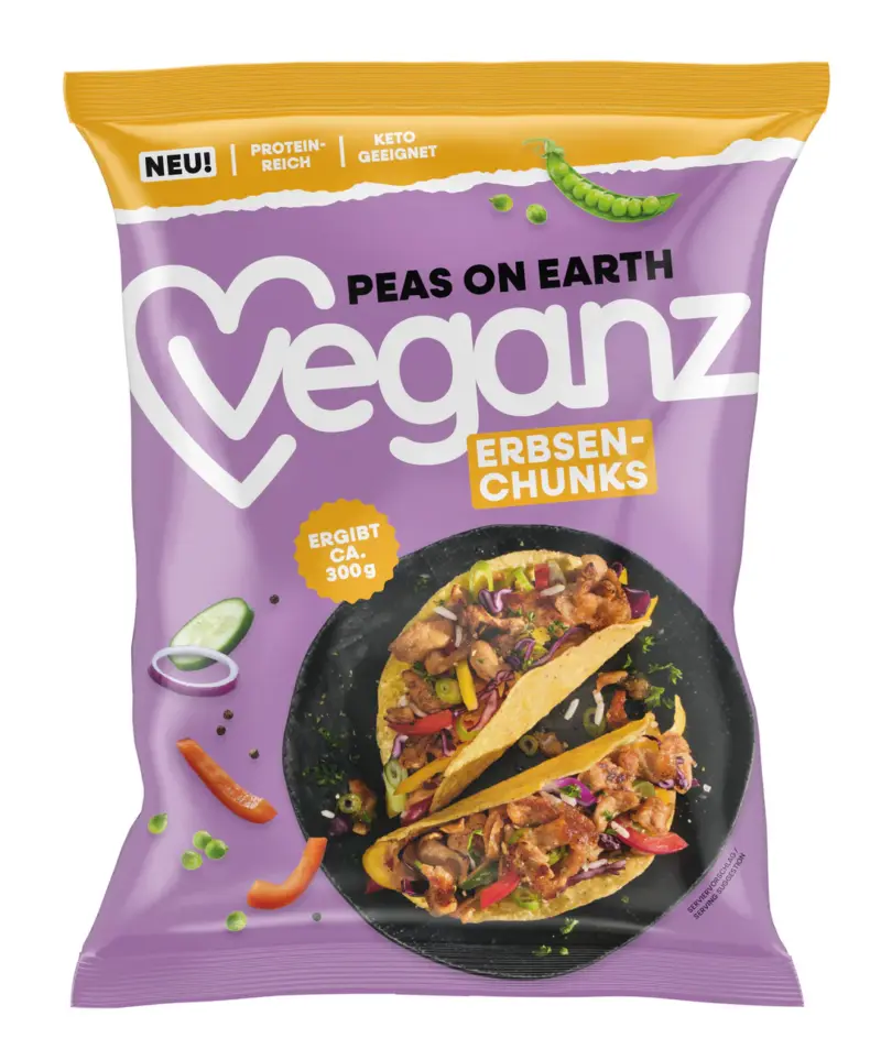 Veganz Peas on Earth Erbsen-Chunks 100g