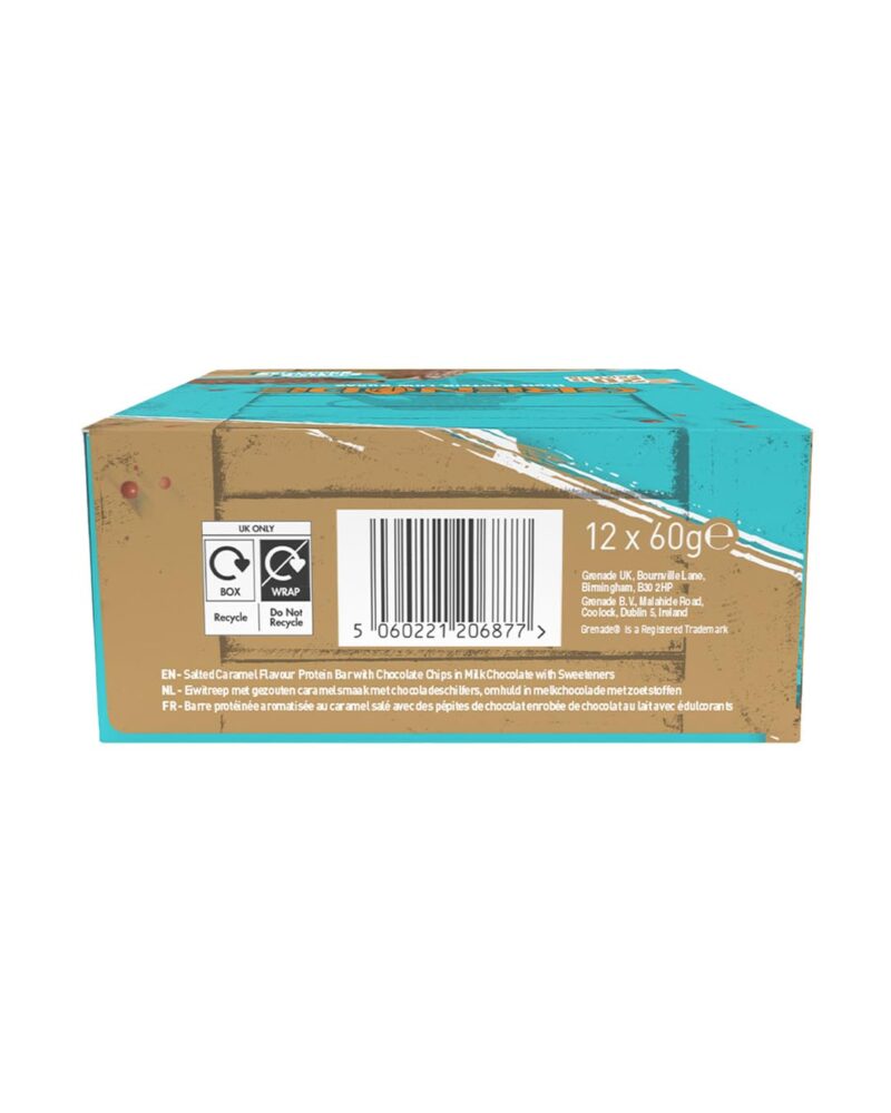 Grenade Proteinreicher, Zuckerarmer Riegel – Chocolate Chip Salted Caramel, 12 x 60 g - Image 7