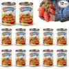 DELICRET - SOLANIA - San Marzano Tomaten DOP 12x 400g Dose mit Rezeptguide|ganze geschälte Pizzatomaten | Dosentomaten