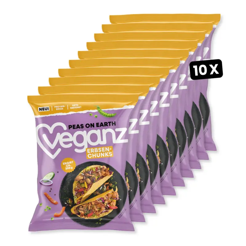 Veganz Peas on Earth Erbsen-Chunks 100g - Image 2